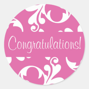 Congratulations Leaf Flourish Envelope Seal