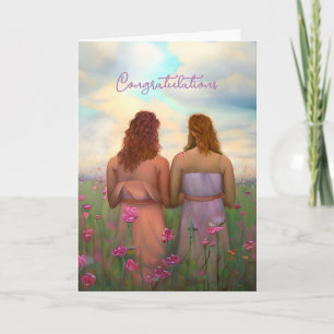 Congratulations   Lesbian Newlyweds Card