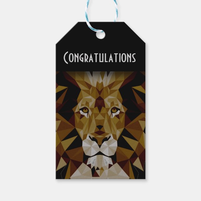 Congratulations Lion Gift Tags (Front)