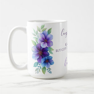 Congratulations Love Hurts but Coffee Heals Purple Mug