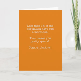 Congratulations Marathon Card for Runner