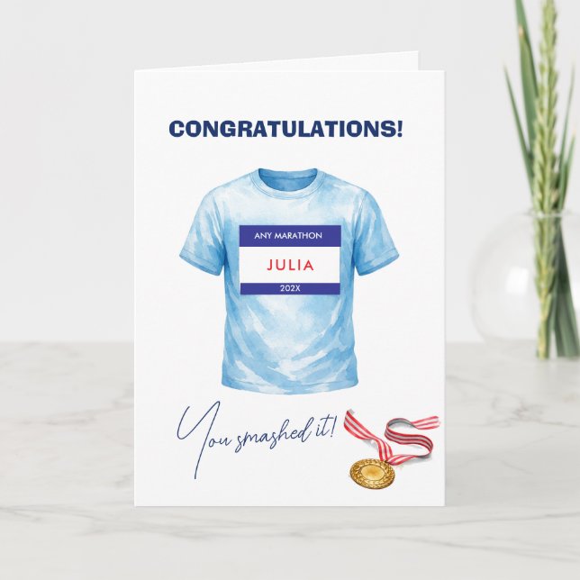 Congratulations Marathon Runner  Card (Front)