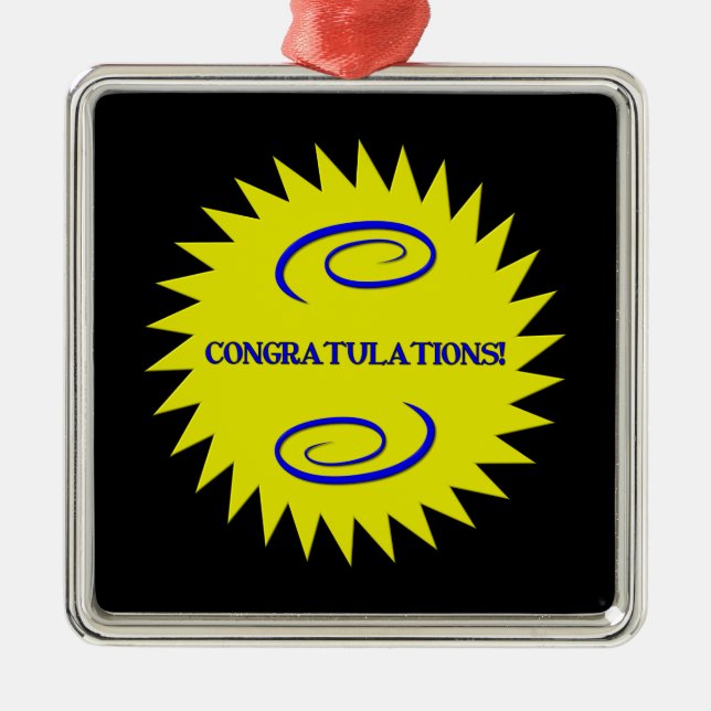 Congratulations Metal Ornament (Front)