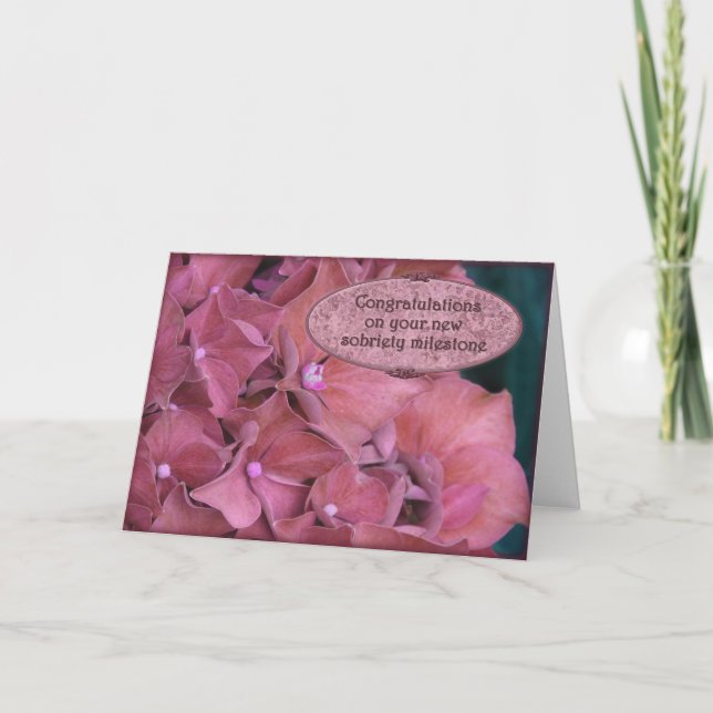 Congratulations Milestone Sobriety Recovery Card (Front)