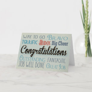 Congratulations Modern Typography Card