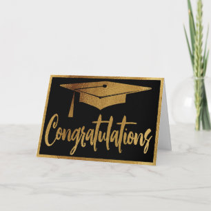 Congratulations Modern Typography Graduation Grad Card