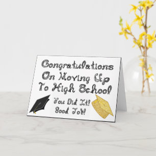 Congratulations Moving Up High School Graduation Card