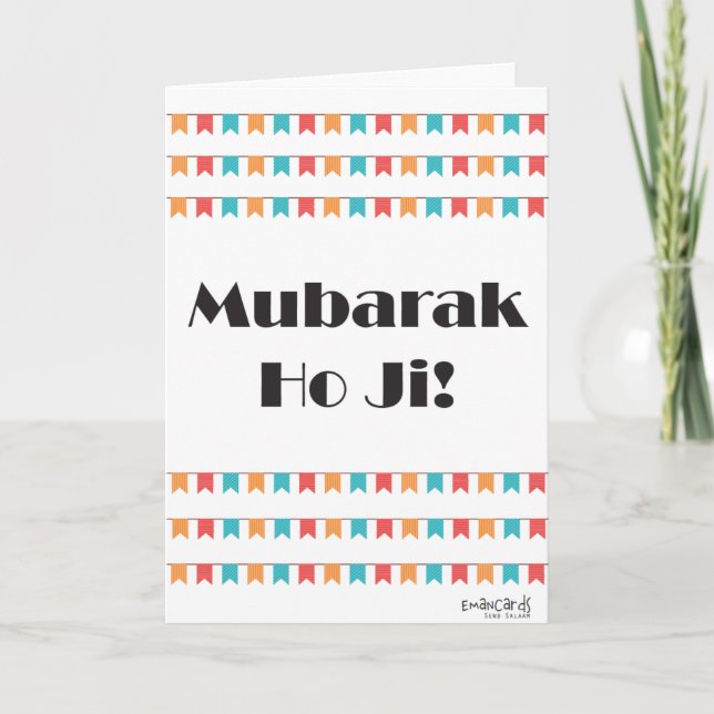 Congratulations - Mubarak Desi Card (Front)