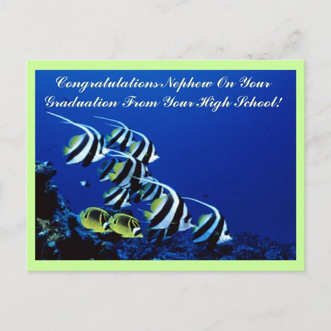 Congratulations Nephew Graduate Post Card (Front)