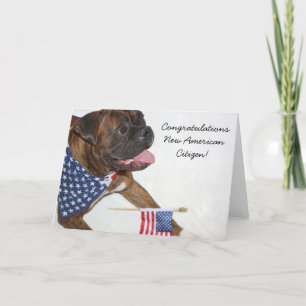 Congratulations New American Citizen boxer card