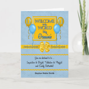Congratulations New Baby Boy Gemini Card