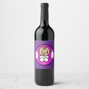Congratulations New Baby Single Mother Wine Label