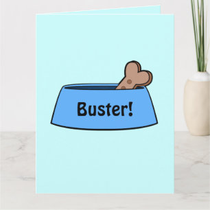 Congratulations New Dog Name Customizable Bowl Card