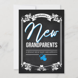 Congratulations new grandparents / New Baby Boy Thank You Card