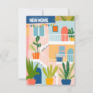 CONGRATULATIONS New Home Cute Tropical Apartment Card