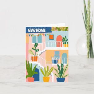 CONGRATULATIONS New Home Cute Tropical Apartment Card