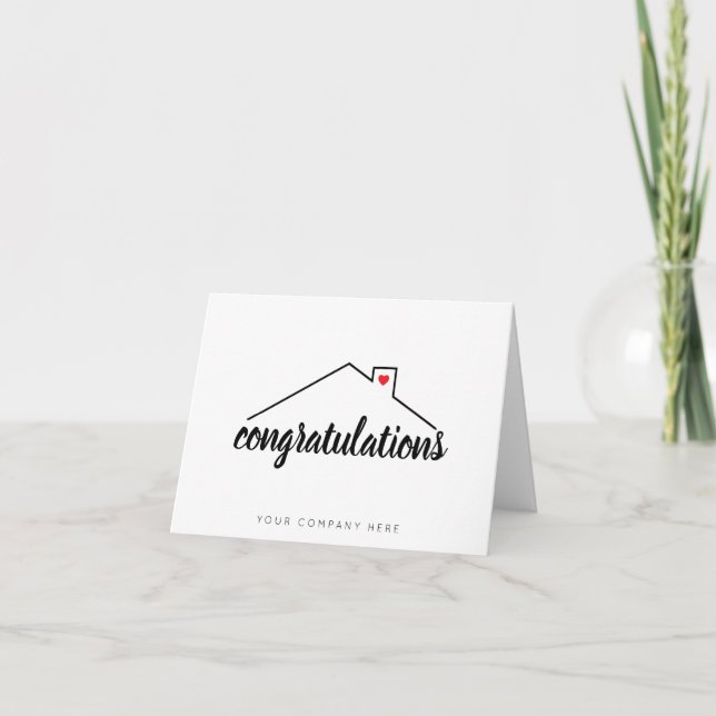 Congratulations New Home Real Estate Card (Front)