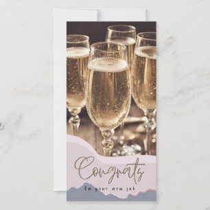 Congratulations New Job Modern Elegant Congrats Card