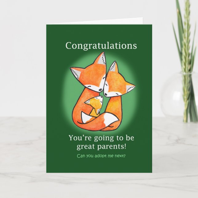 Congratulations New Parents Funny Congrats baby  Card (Front)