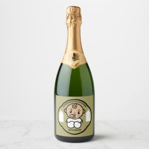 Congratulations New Parents Gender Neutral Sparkling Wine Label
