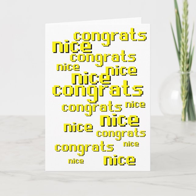 Congratulations Nice Greeting Card Runescape (Front)