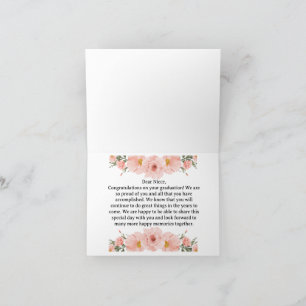 congratulations niece on your graduation card