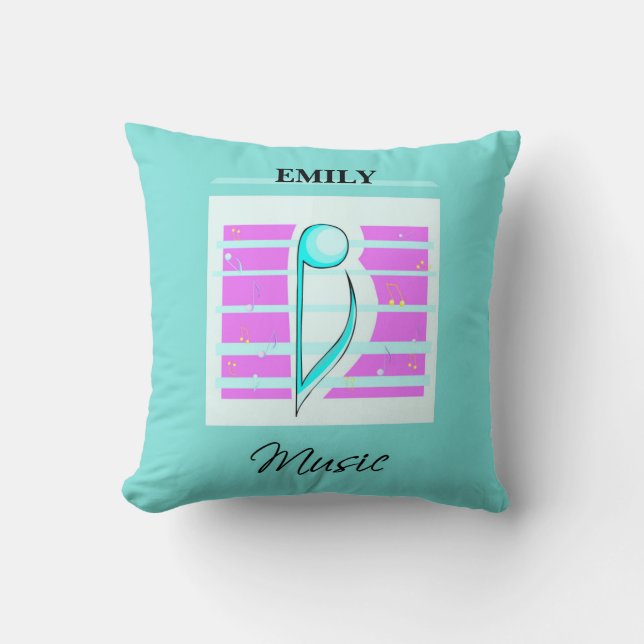 Congratulations Note, Musical Performance Throw Pillow (Front)