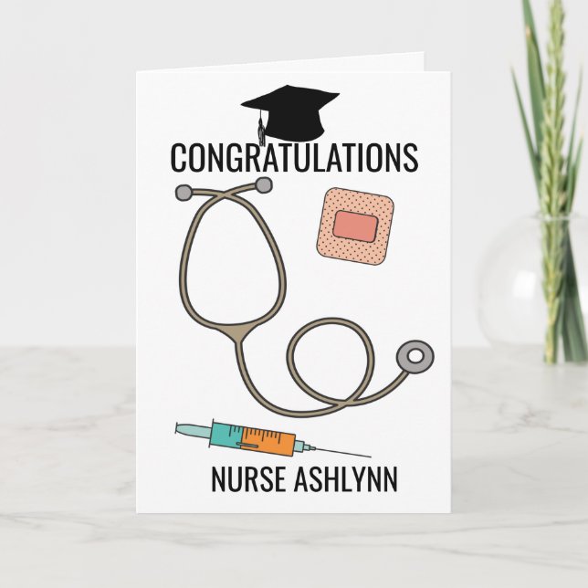 Congratulations Nurse Graduate Card (Front)