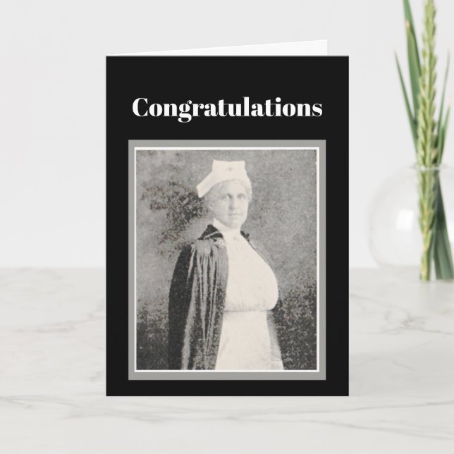 Congratulations Nursing Graduation Vintage Card (Front)