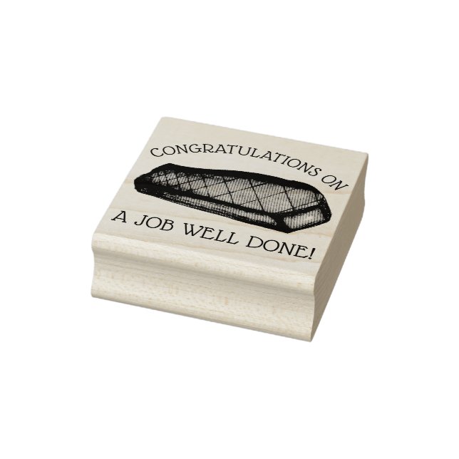 Congratulations on a Job Well Done Steak Reward Rubber Stamp (Stamp)