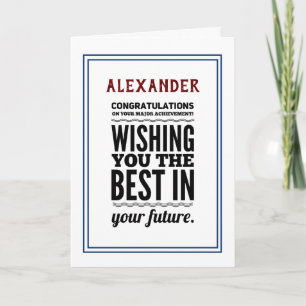 Congratulations On Achievement Accomplishment Card