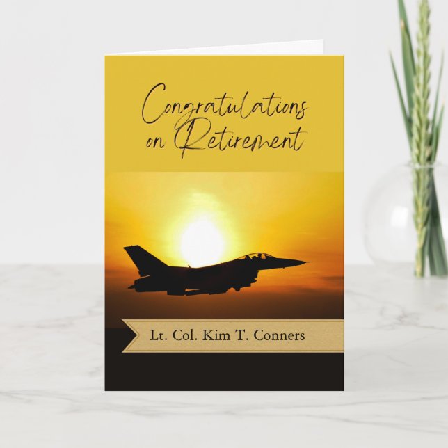 Congratulations on Air Force Retirement with Jet Card (Front)