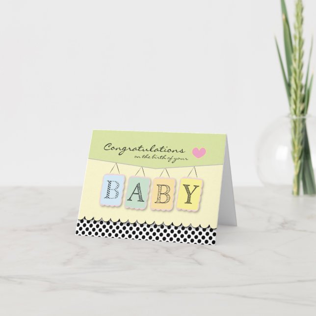 Congratulations on Baby's Birth Greeting Card (Front)