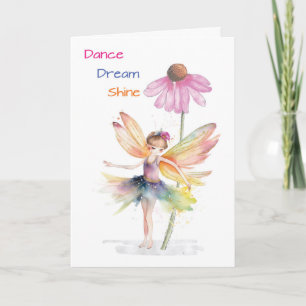 Congratulations on Ballet Dance Fairy Ballerina Card