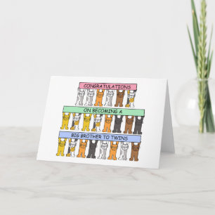 Congratulations on Becoming a Big Brother to Twins Card