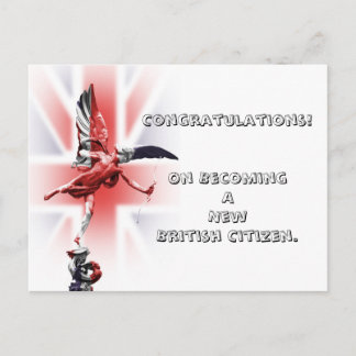 Congratulations on becoming a British Citizen! Postcard