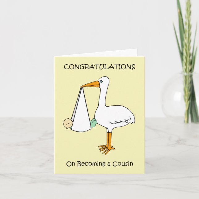 Congratulations on Becoming a Cousin Card (Front)