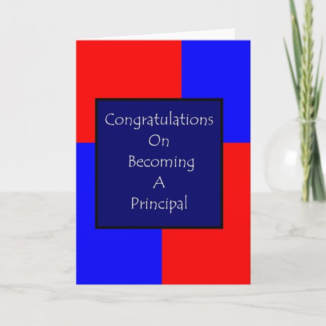 Congratulations On Becoming A Principal Card (Front)