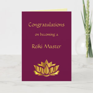 Congratulations on becoming a Reiki Master Card