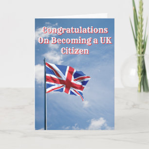 Congratulations On Becoming a UK Citizen England Card