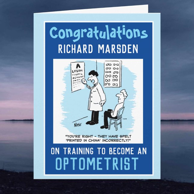 Congratulations on Becoming an Optometrist Card (Creator Uploaded)