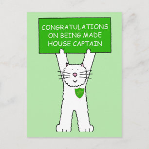 Congratulations on Becoming House Captain. Postcard