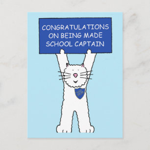 Congratulations on Becoming School Captain Postcard