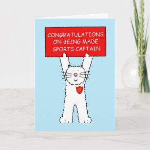Congratulations on Becoming Sports Captain Card