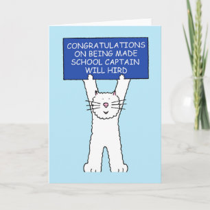 Congratulations on Being Made School Captain Card