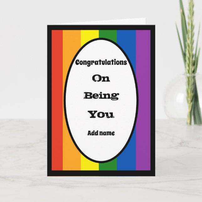 Congratulations on being you pride card  (Front)