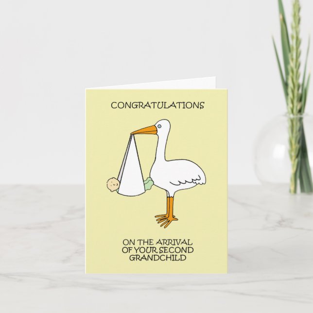 Congratulations on Birth of Second Grandchild Card (Front)