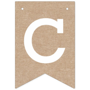 Congratulations on Burlap Look Bunting Flags