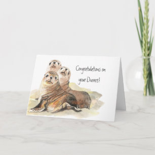 Congratulations on Divorce Seals of Approval Card