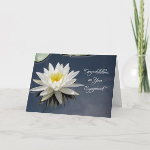 Congratulations on Engagement Card Water Lily